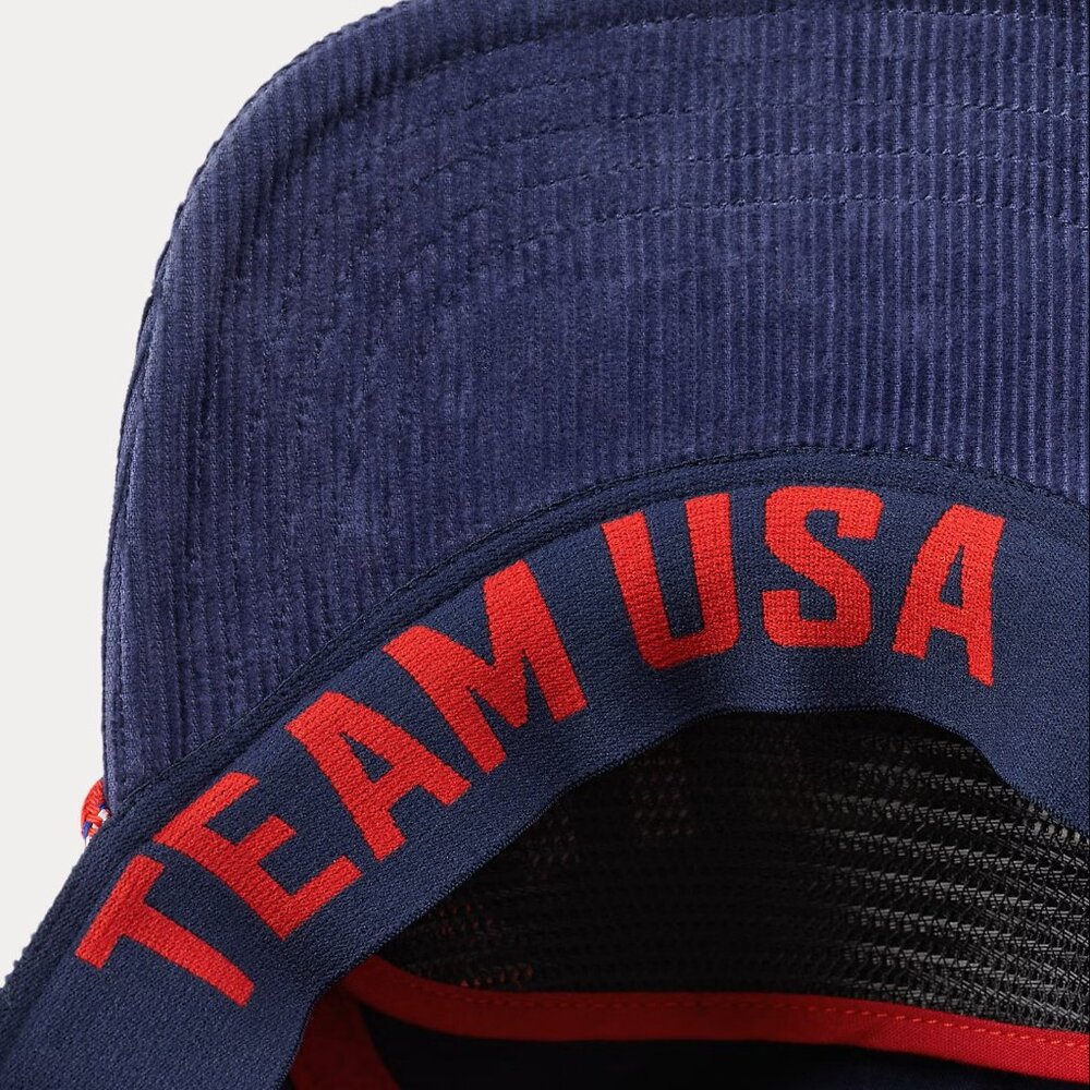 Polo Ralph Lauren Team USA 2026 Olympics Courduroy Cap Hat with Enamel Pins NWT - Picture 12 of 13